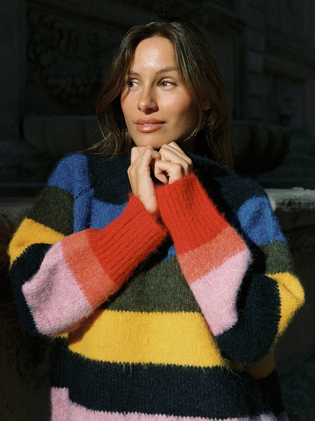 Louise Mockneck Sweater - Rainbow - 9