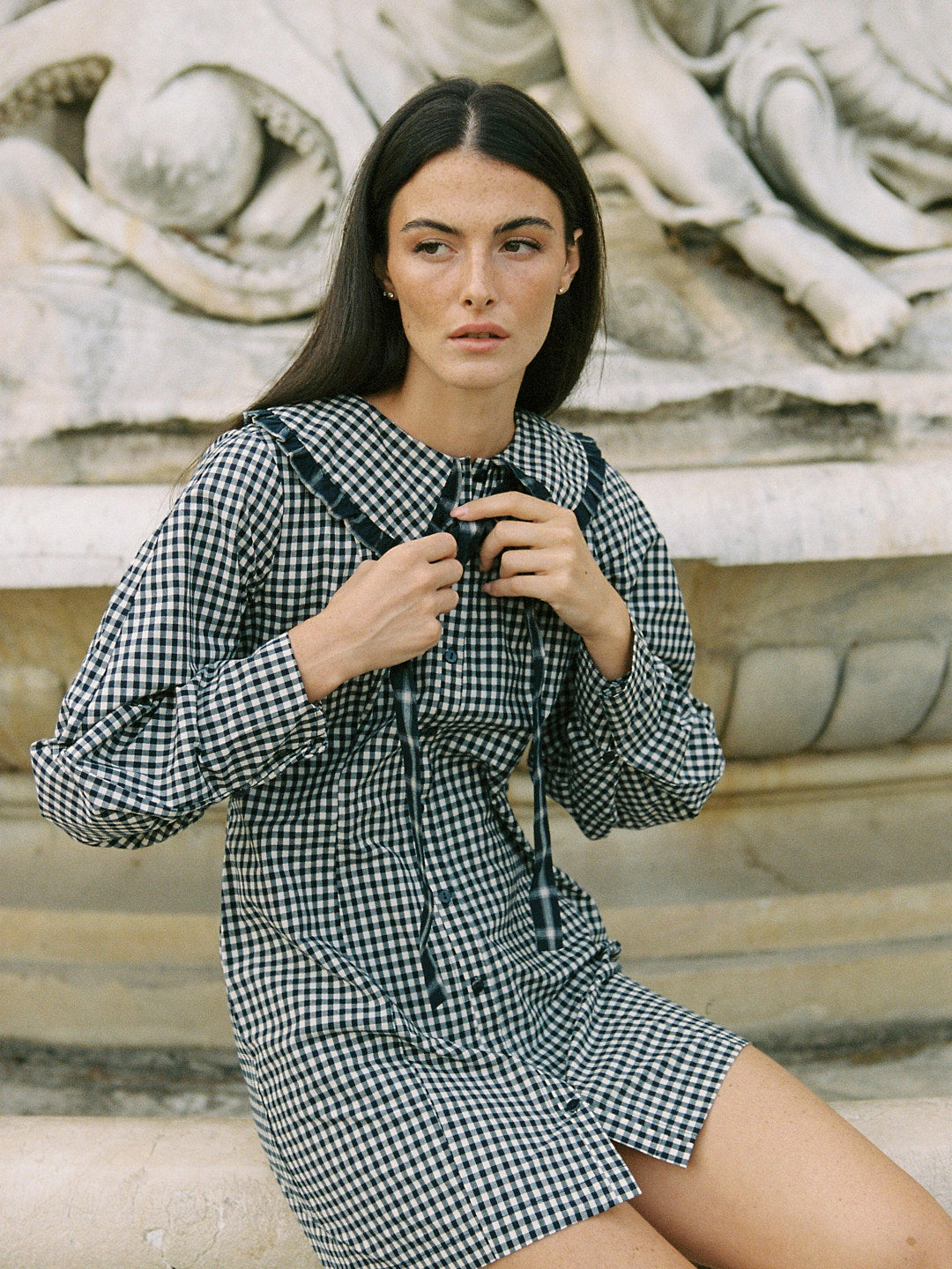 Piper Dress - Midnight Check Mix - 3