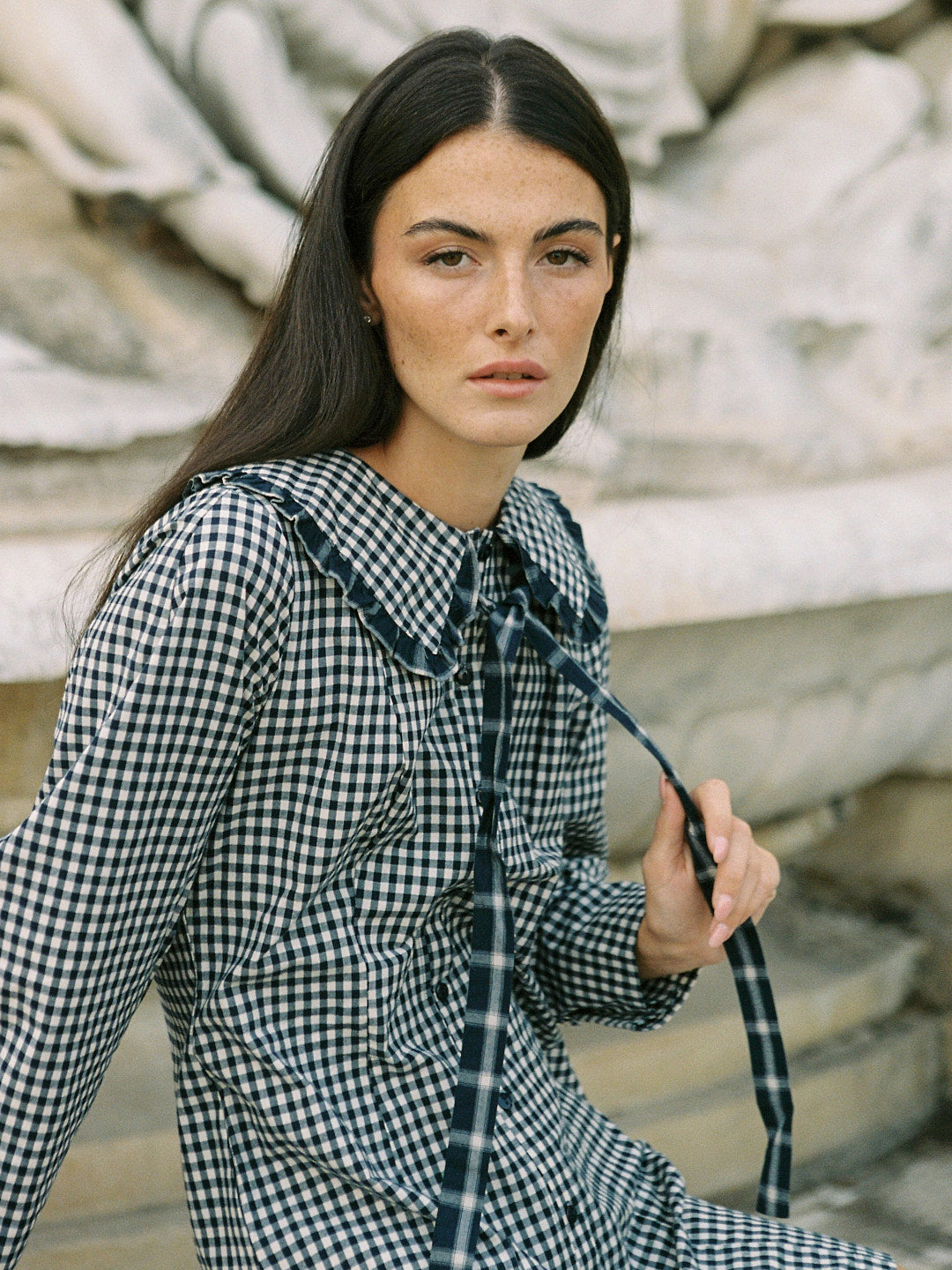 Piper Dress - Midnight Check Mix - 5
