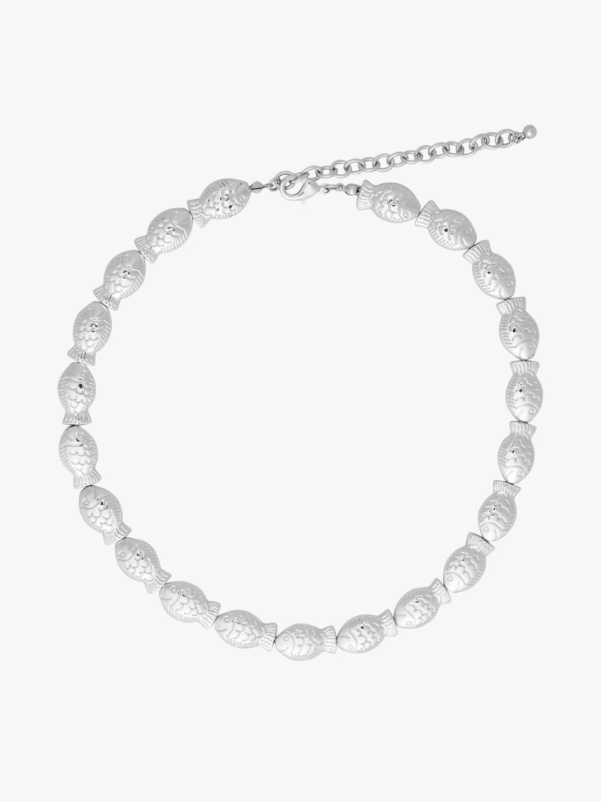 Fishes Necklace - Silver - 1