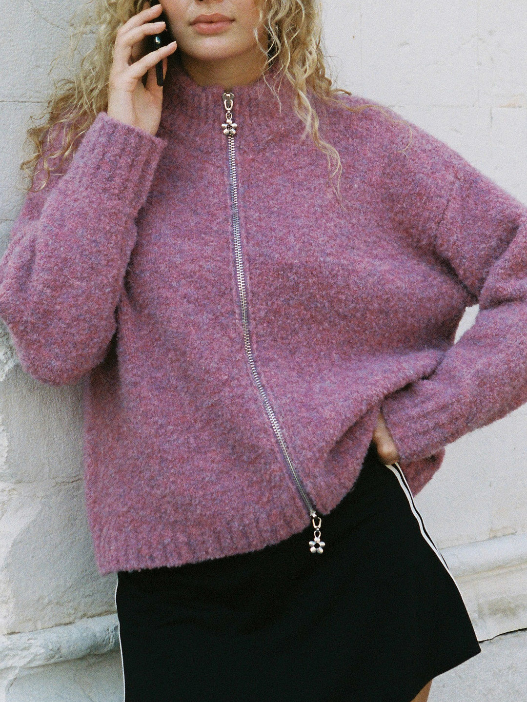 Gemma Zip Up - Pink Marble - 10