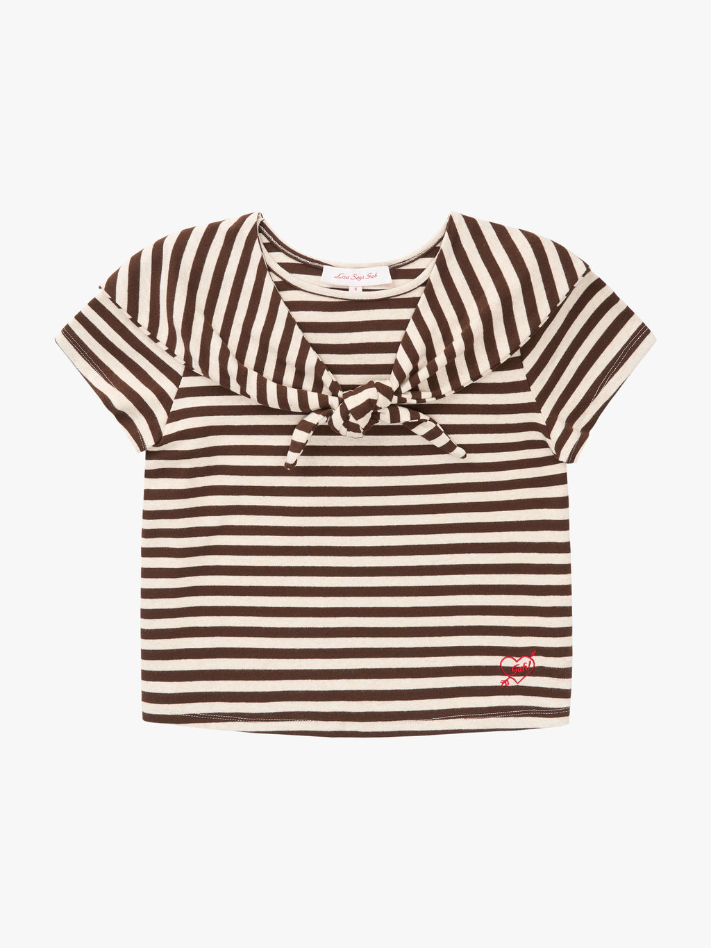 Jude Handkerchief Top - Chocolate Stripe - 1