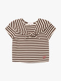 Jude Handkerchief Top - Chocolate Stripe - 1