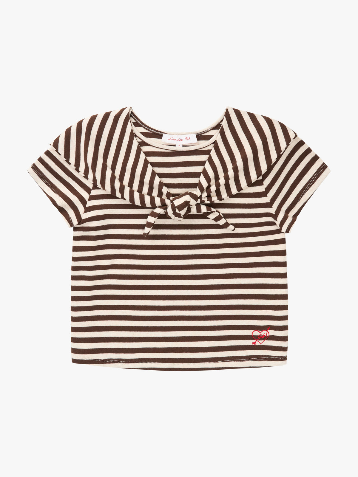 Jude Handkerchief Top - Chocolate Stripe - 1