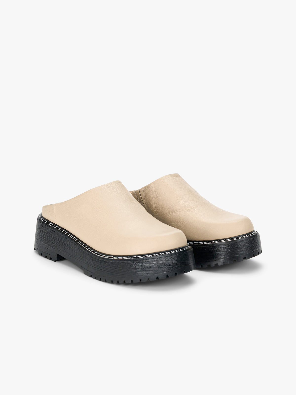Lena Chunky Mule - Oat - 1