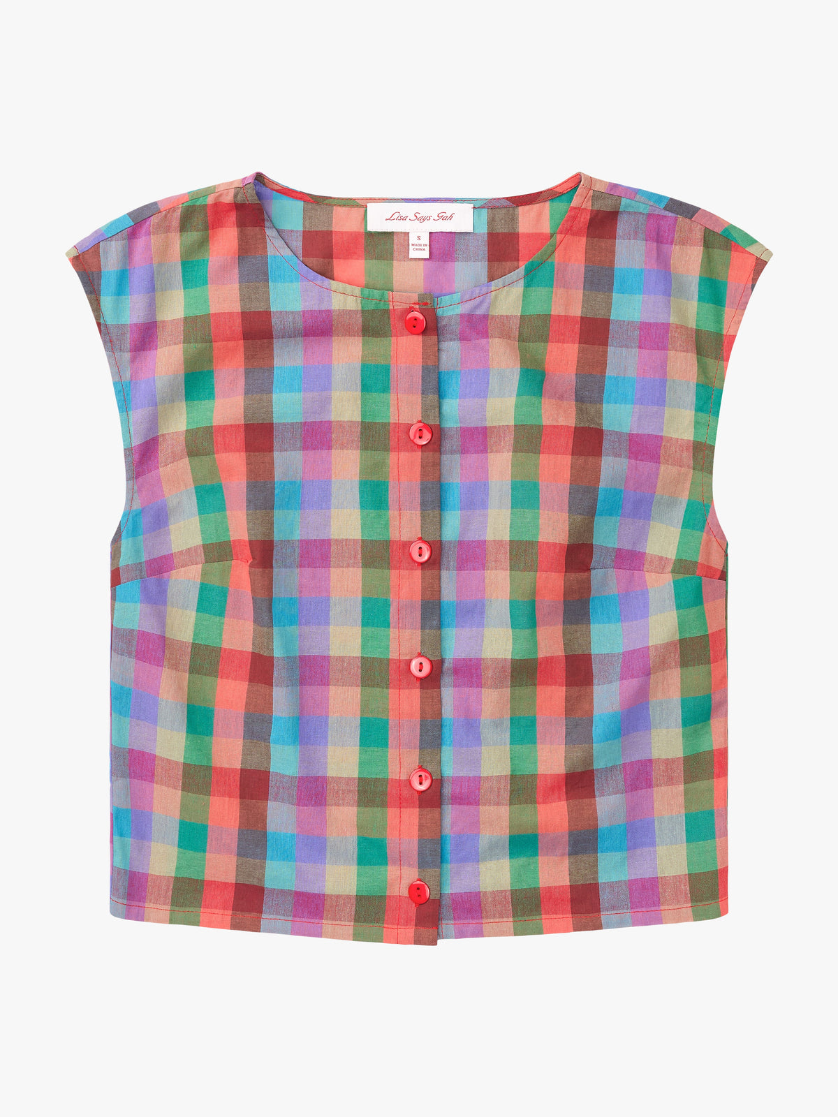 Madeline Top - Colorburst Plaid - 2
