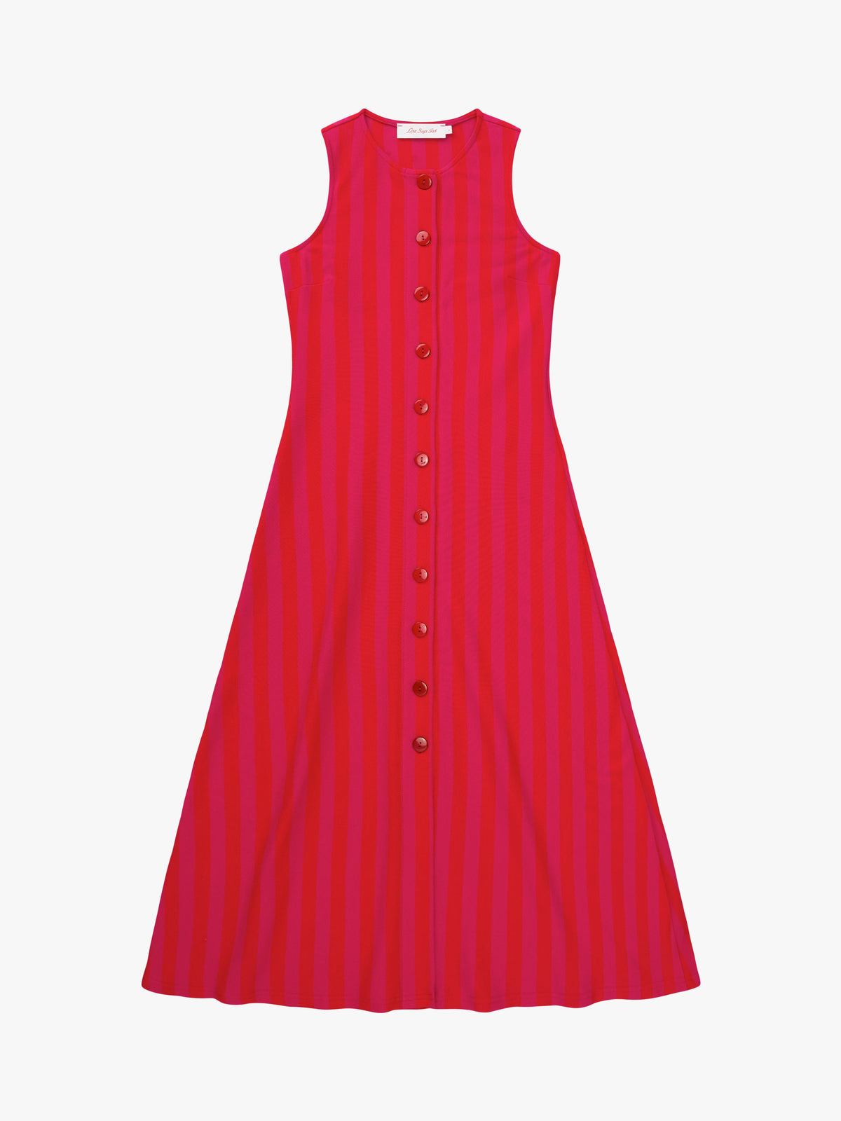 Manon Midi Dress - Raspberry Stripe - 1