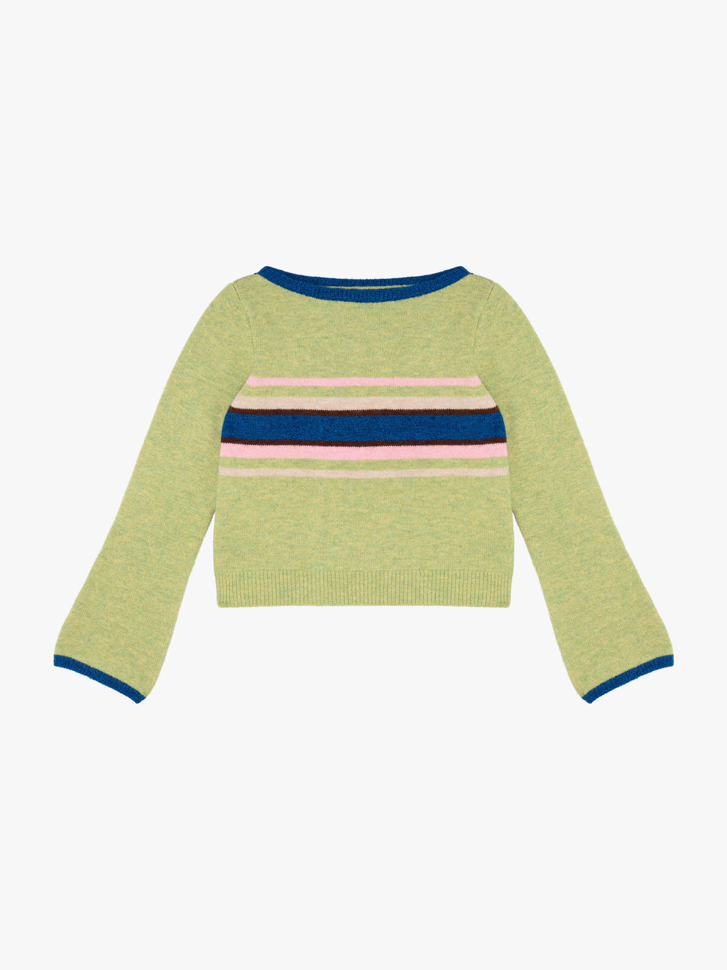 Mari Sweater - Pistachio Stripe - 1