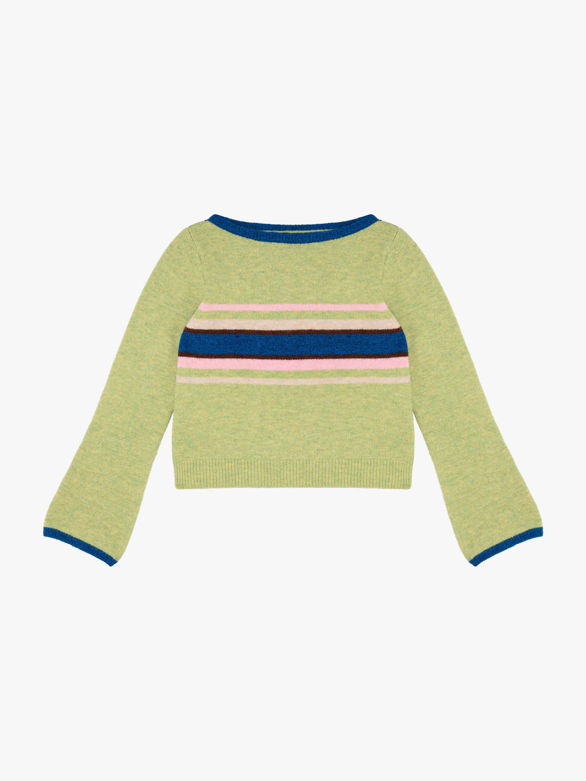 Mari Sweater - Pistachio Stripe - 1