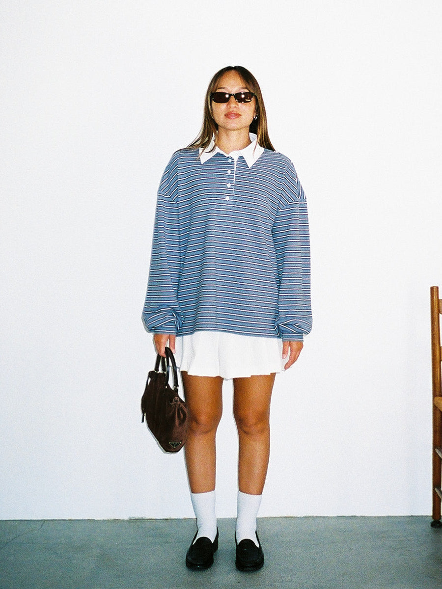 Marin Striped Polo - Blue Stripe - 2