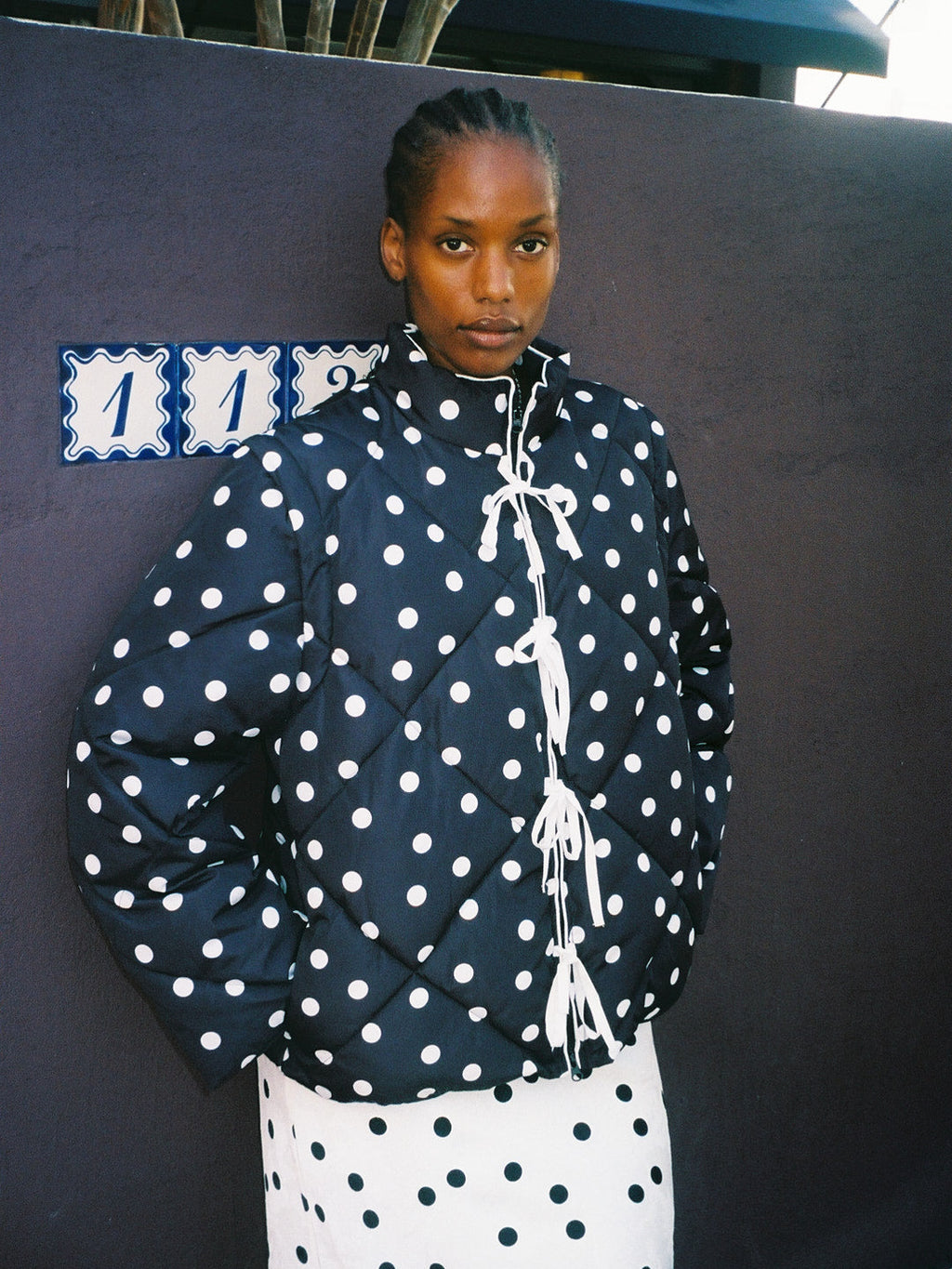 Lady Puffer Jacket - Black Dot - 5