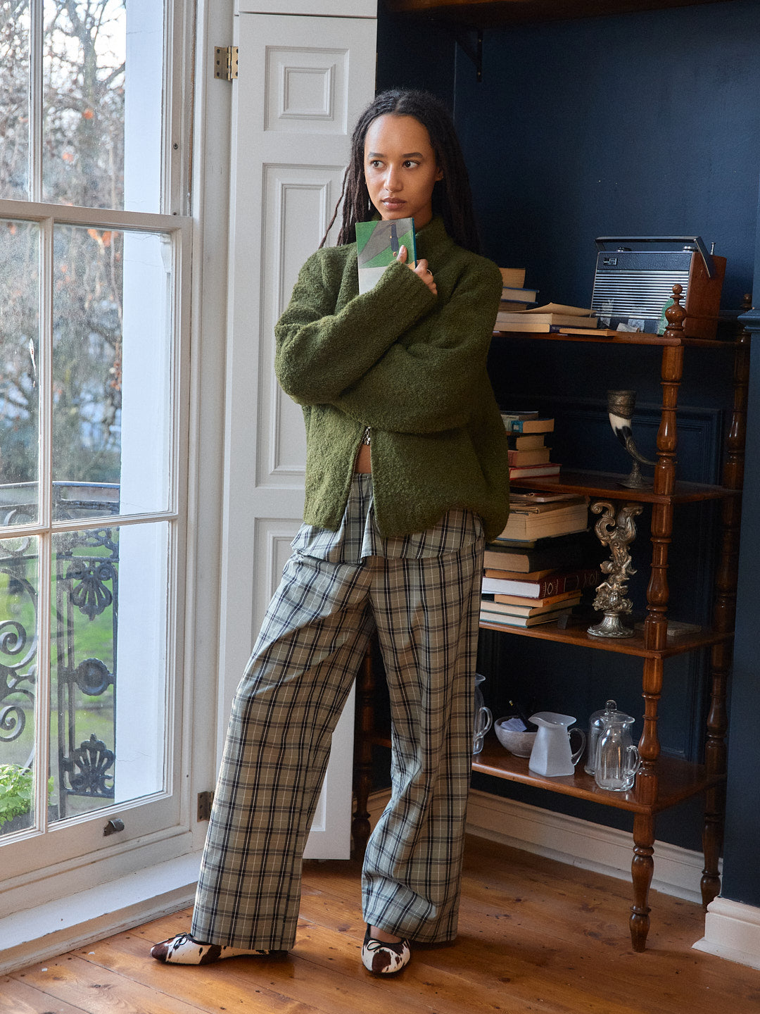 Renee Pant - Moss Plaid - 10