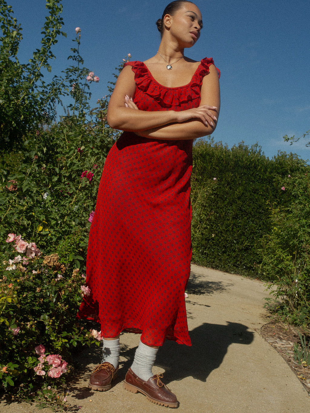 Dahlia Dress - Red Dot - 6