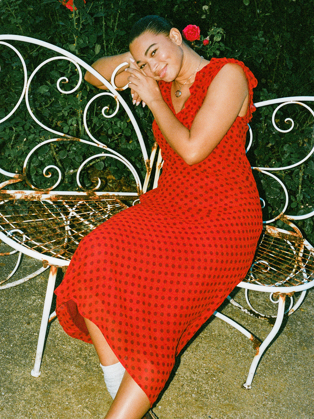 Dahlia Dress - Red Dot - 10