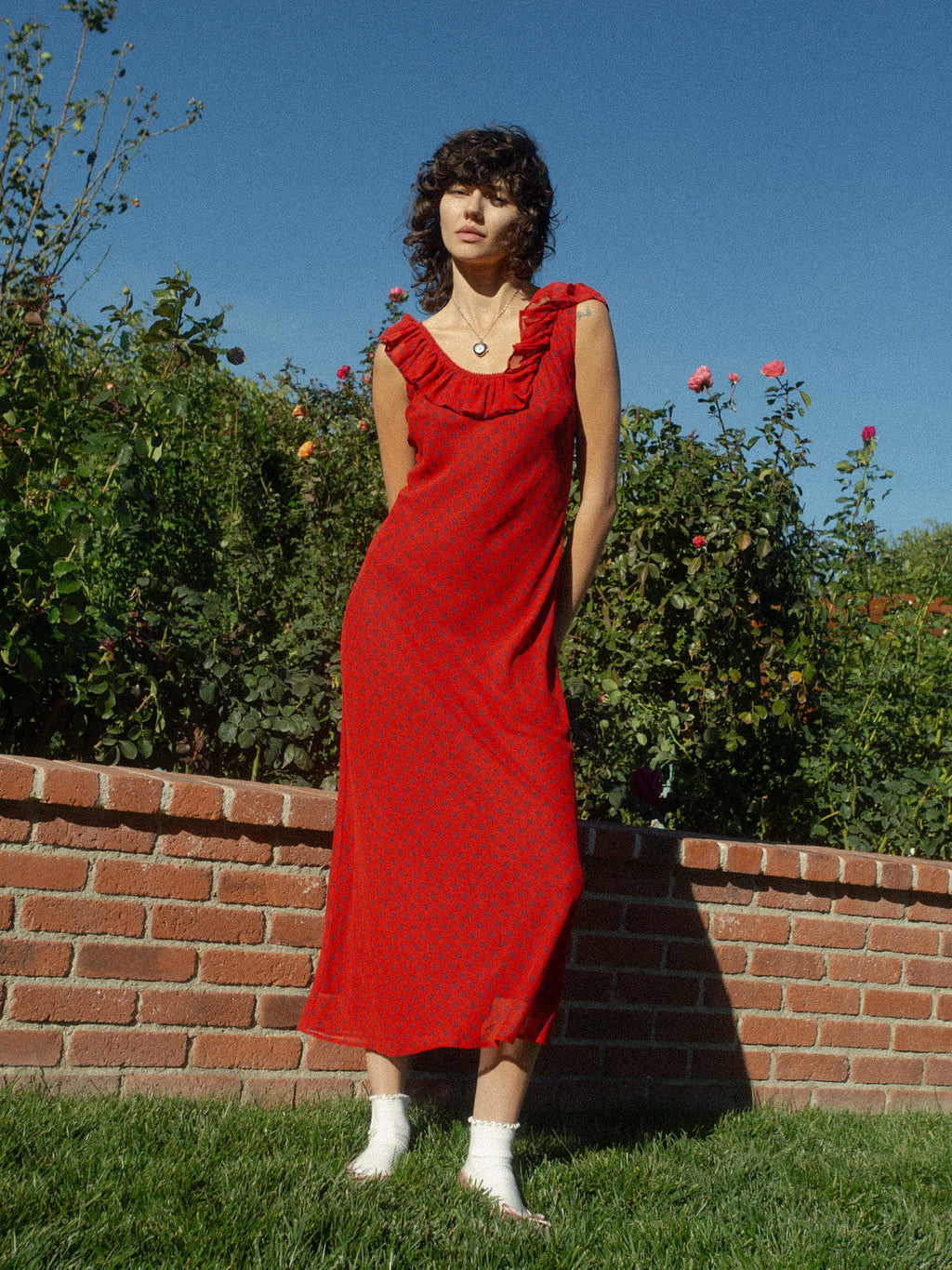 Dahlia Dress - Red Dot - 5