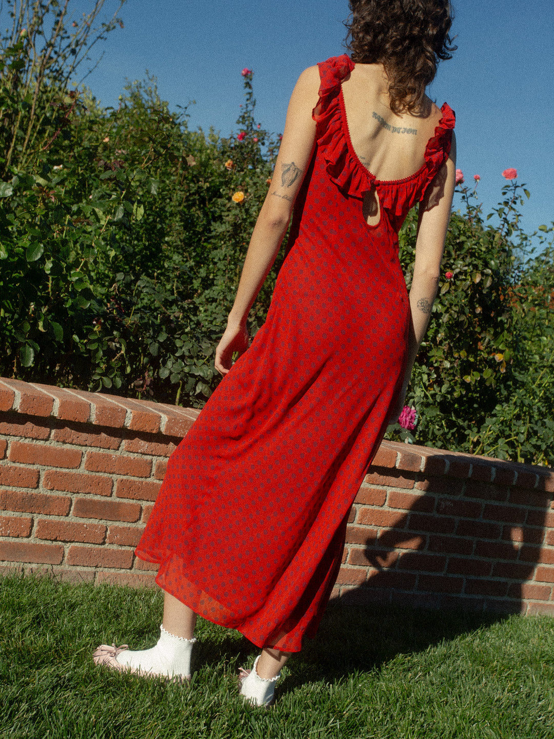 Dahlia Dress - Red Dot - 3