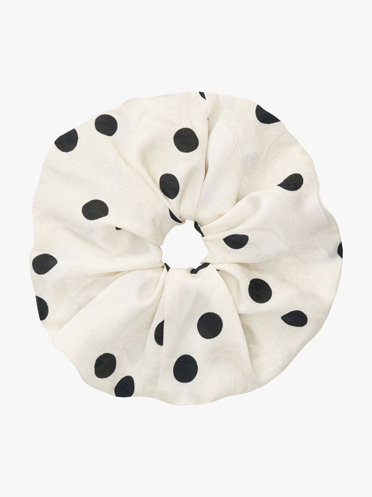 Scrunchie - White Dot - 1