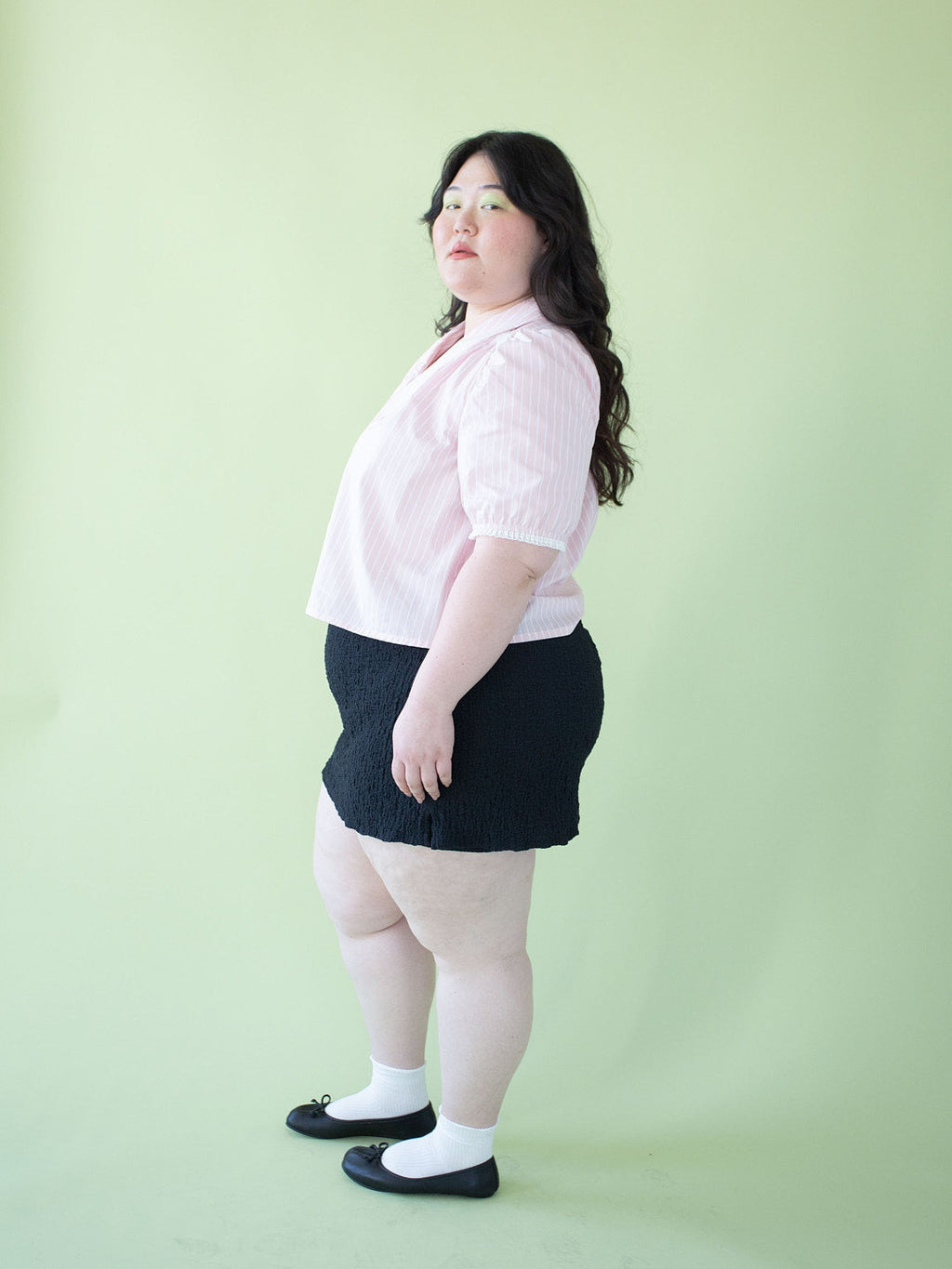 Darcy Skort - Black Crinkle - 6