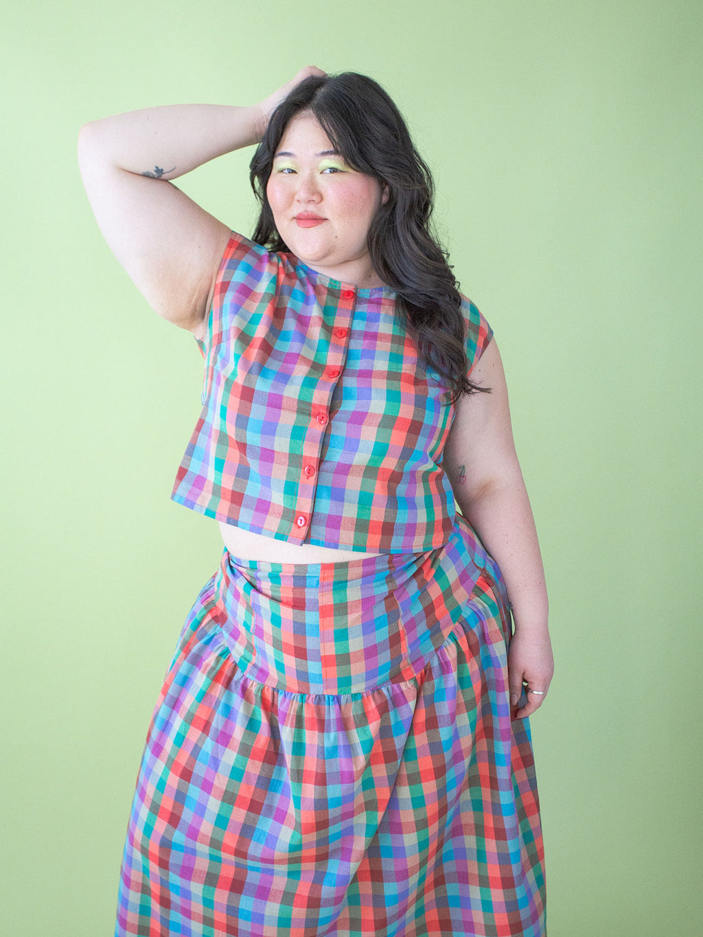 Madeline Top - Colorburst Plaid - 3