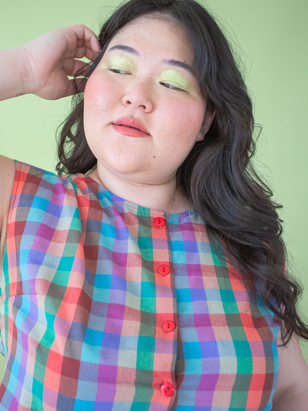 Madeline Top - Colorburst Plaid - 6