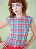 Madeline Top - Colorburst Plaid - 1