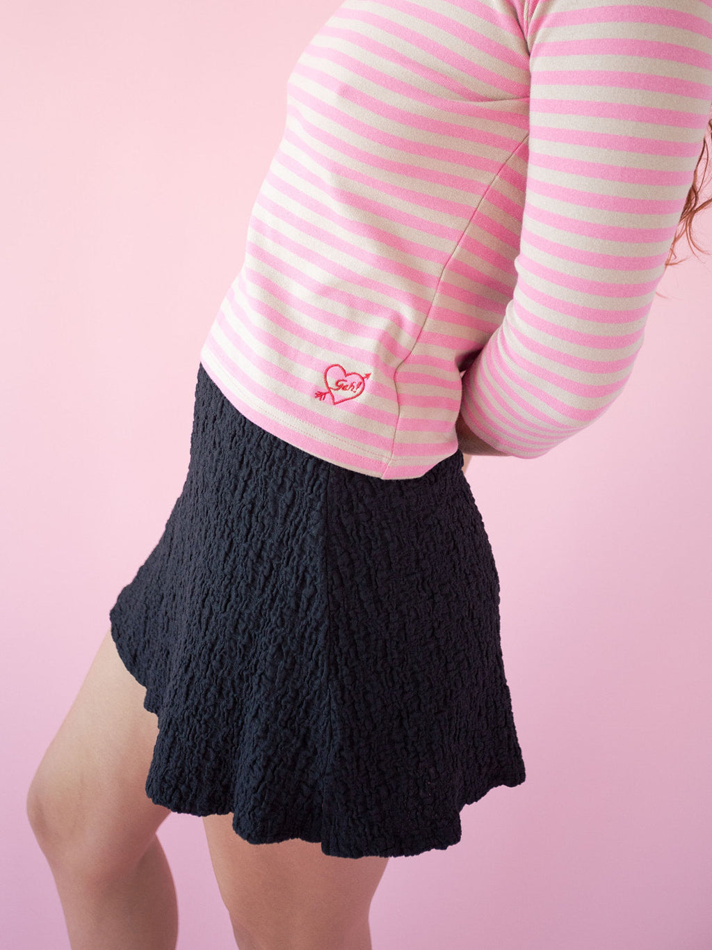 Darcy Skort - Black Crinkle - 3