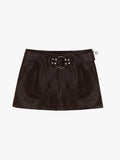 Winona Mini Skort - Mocha Suede - 1