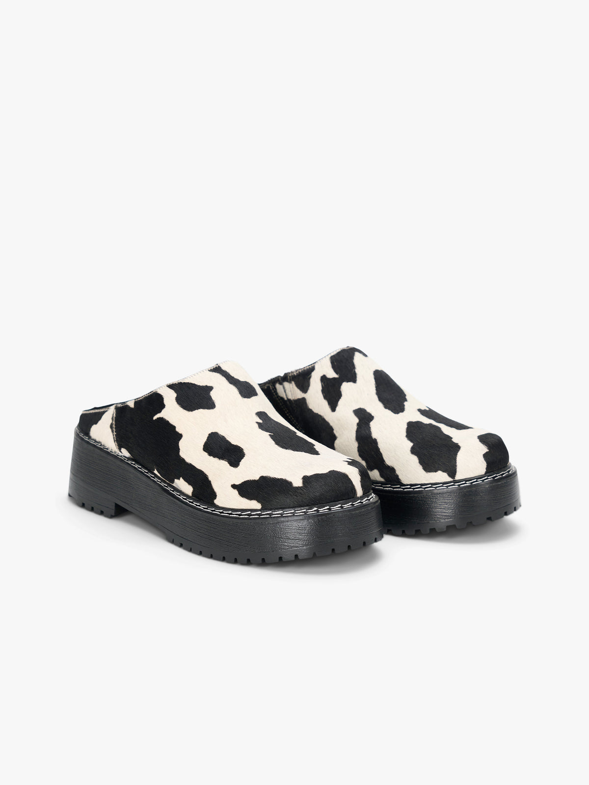 Lena Chunky Mule - Cow - 1