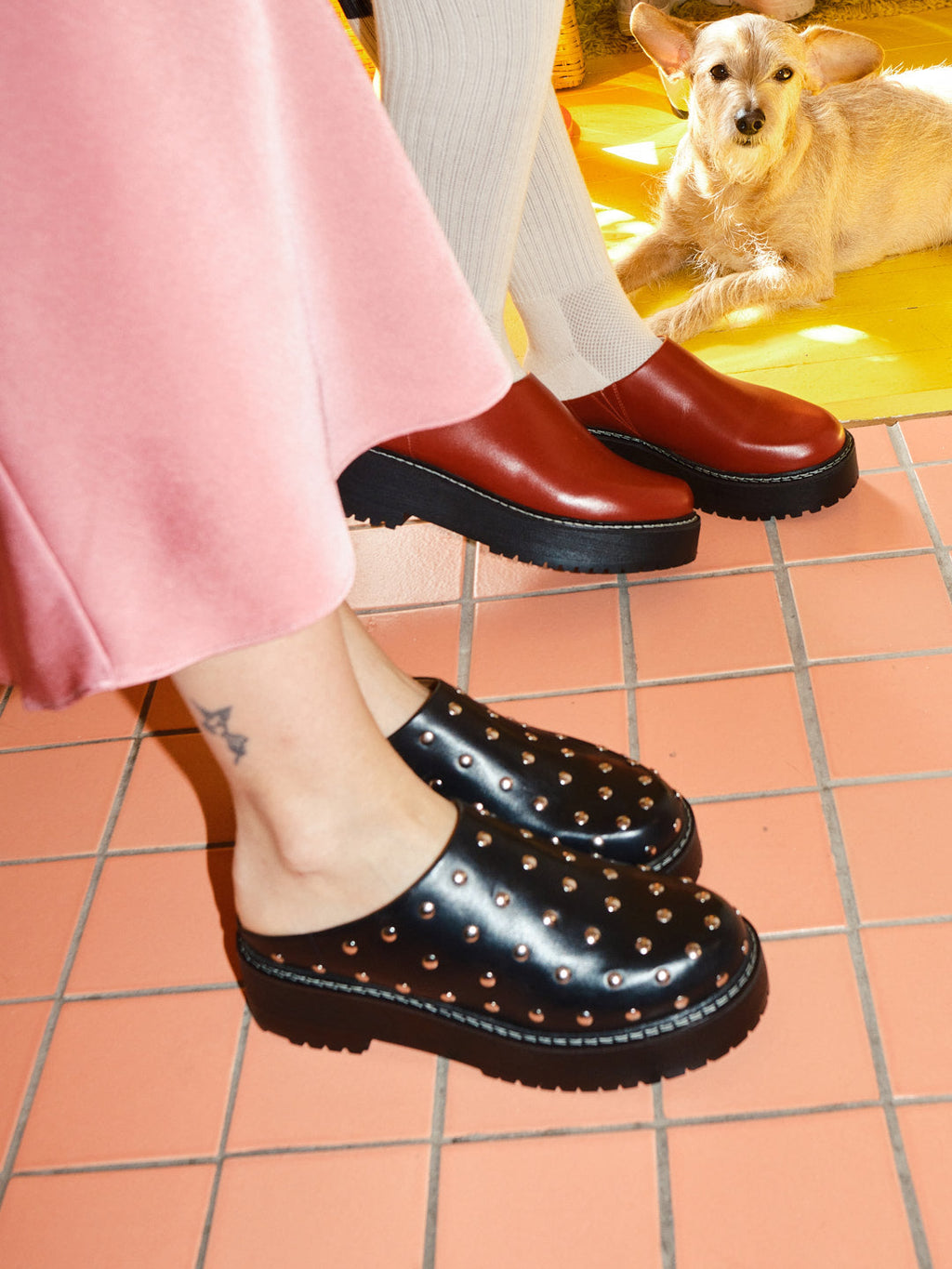 Lena Chunky Mule - Studs - 8