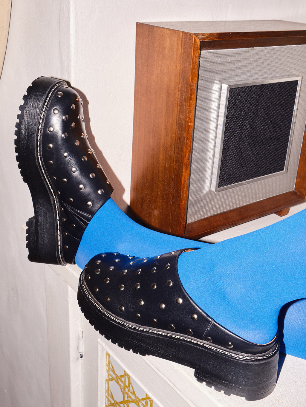 Lena Chunky Mule - Studs - 7