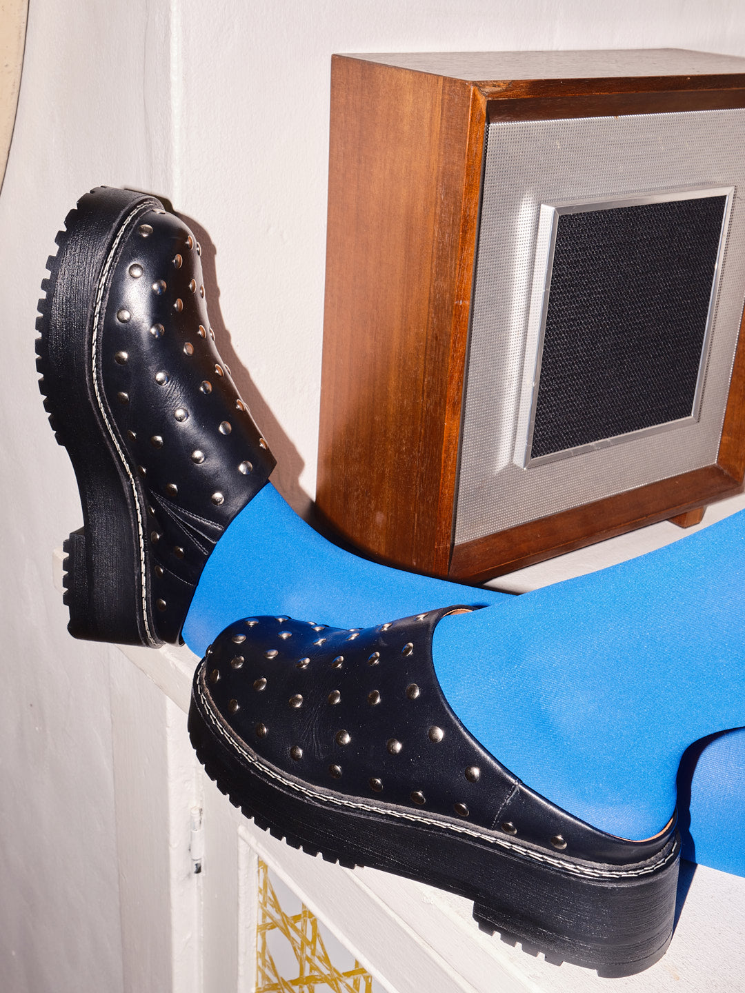 Lena Chunky Mule - Studs - 7