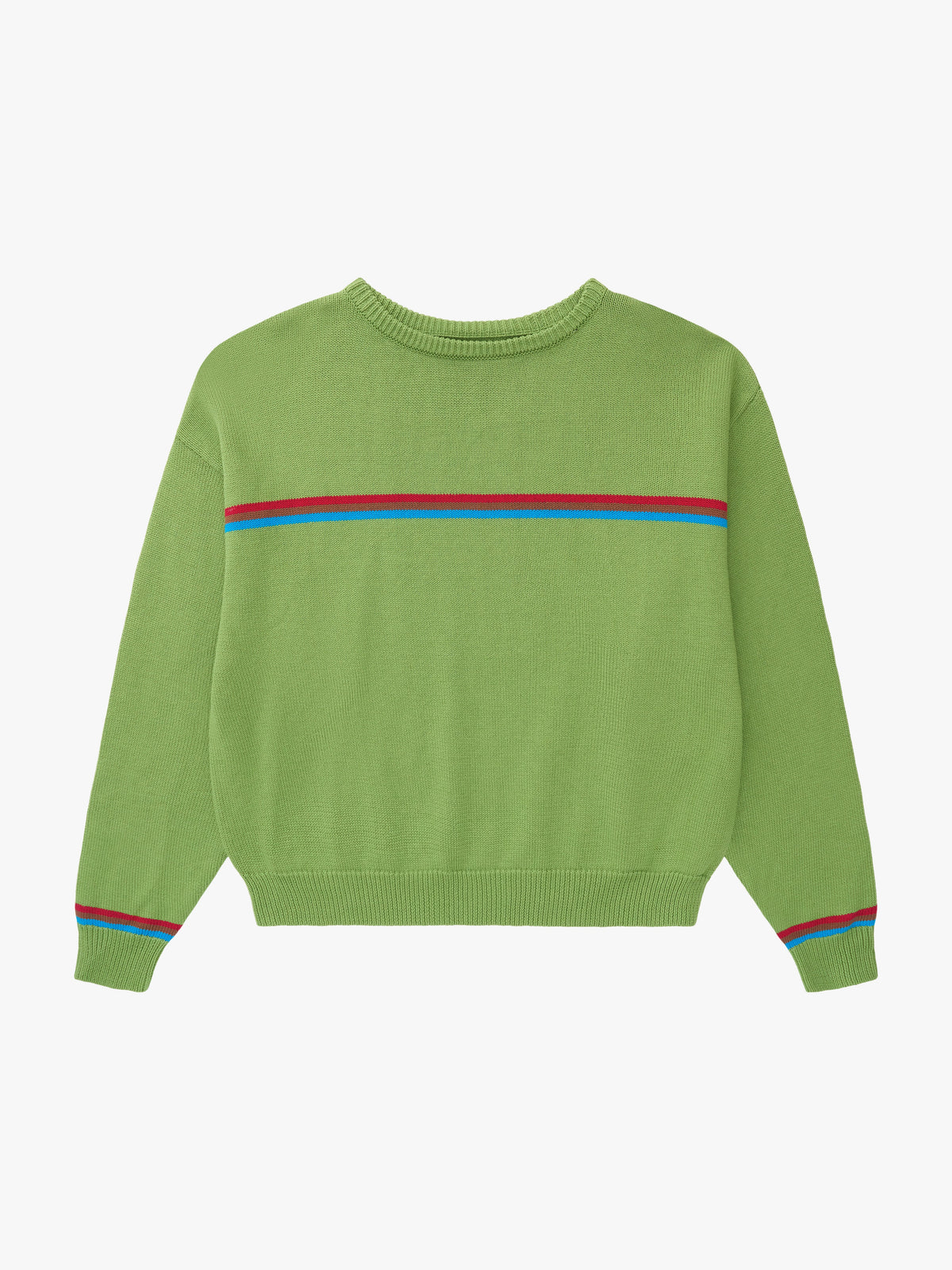 "I Can't Believe it's Not Vintage" Crewneck - Moss Athletic Stripe - 1